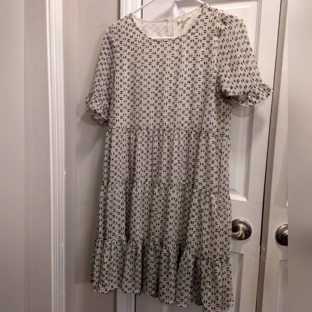 Black and Cream Maternity dress, Jodifl, Small
